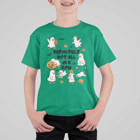 Funny Duck Ghost Halloween T Shirt For Kid Most Definitely Not All In A Row - Wonder Print Shop