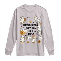 Funny Duck Ghost Halloween Long Sleeve Shirt Most Definitely Not All In A Row - Wonder Print Shop