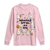 Funny Duck Ghost Halloween Long Sleeve Shirt Most Definitely Not All In A Row - Wonder Print Shop