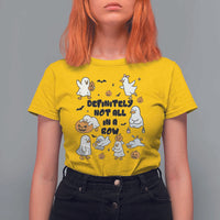 Funny Duck Ghost Halloween T Shirt For Women Most Definitely Not All In A Row - Wonder Print Shop