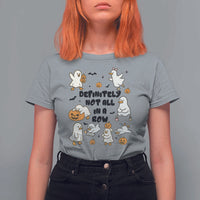 Funny Duck Ghost Halloween T Shirt For Women Most Definitely Not All In A Row - Wonder Print Shop