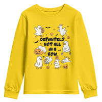 Funny Duck Ghost Halloween Youth Sweatshirt Most Definitely Not All In A Row - Wonder Print Shop