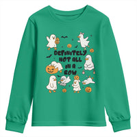 Funny Duck Ghost Halloween Youth Sweatshirt Most Definitely Not All In A Row - Wonder Print Shop
