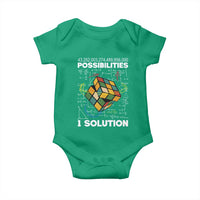 Funny Speed Cubing Baby Onesie One Solution Math Puzzle Cube - Wonder Print Shop