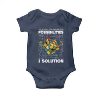 Funny Speed Cubing Baby Onesie One Solution Math Puzzle Cube - Wonder Print Shop