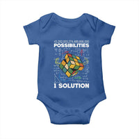 Funny Speed Cubing Baby Onesie One Solution Math Puzzle Cube - Wonder Print Shop