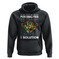 Funny Speed Cubing Hoodie One Solution Math Puzzle Cube - Wonder Print Shop