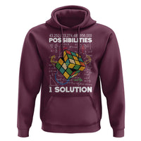 Funny Speed Cubing Hoodie One Solution Math Puzzle Cube - Wonder Print Shop