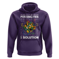 Funny Speed Cubing Hoodie One Solution Math Puzzle Cube - Wonder Print Shop