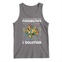Funny Speed Cubing Tank Top One Solution Math Puzzle Cube - Wonder Print Shop
