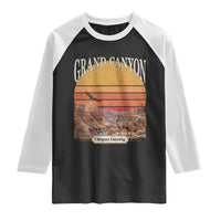 Grand Canyon Arizona 90s Desert Sunset Nostalgia Hiking Raglan Shirt