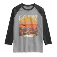 Grand Canyon Arizona 90s Desert Sunset Nostalgia Hiking Raglan Shirt