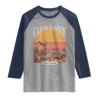 Grand Canyon Arizona 90s Desert Sunset Nostalgia Hiking Raglan Shirt