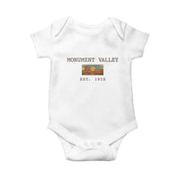 Retro Monument Valley Arizona Sunset Established 1958 Baby Onesie Southwest Desert Road Trip Eagle Nature Souvenir