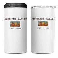 Retro Monument Valley Arizona Sunset Established 1958 4 in 1 Can Cooler Tumbler Southwest Desert Road Trip Eagle Nature Souvenir
