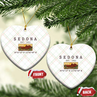 Vintage Sedona Arizona Established 1902 Ceramic Ornament Southwest Desert Cactus Scenic Nature Souvenir