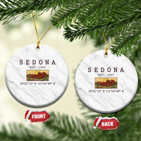 Vintage Sedona Arizona Established 1902 Ceramic Ornament Southwest Desert Cactus Scenic Nature Souvenir