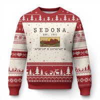 Vintage Sedona Arizona Established 1902 Ugly Christmas Sweater Southwest Desert Cactus Scenic Nature Souvenir