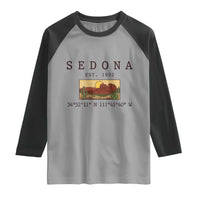 Vintage Sedona Arizona Established 1902 Raglan Shirt Southwest Desert Cactus Scenic Nature Souvenir