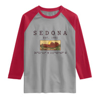 Vintage Sedona Arizona Established 1902 Raglan Shirt Southwest Desert Cactus Scenic Nature Souvenir