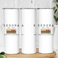 Vintage Sedona Arizona Established 1902 Skinny Tumbler Southwest Desert Cactus Scenic Nature Souvenir