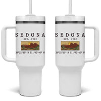 Vintage Sedona Arizona Established 1902 Tumbler With Handle Southwest Desert Cactus Scenic Nature Souvenir