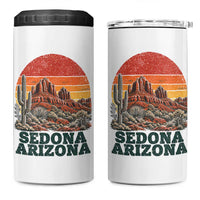Retro Sedona Arizona Mountain 4 in 1 Can Cooler Tumbler Southwest Hiking Outdoor Nature Souvenir