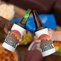 Retro Sedona Arizona Mountain 4 in 1 Can Cooler Tumbler Southwest Hiking Outdoor Nature Souvenir