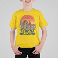 Retro Sedona Arizona Mountain T Shirt For Kid Southwest Hiking Outdoor Nature Souvenir