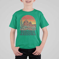 Retro Sedona Arizona Mountain T Shirt For Kid Southwest Hiking Outdoor Nature Souvenir