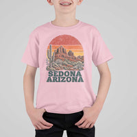 Retro Sedona Arizona Mountain T Shirt For Kid Southwest Hiking Outdoor Nature Souvenir