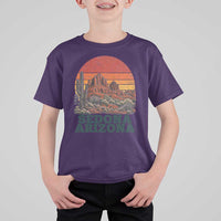 Retro Sedona Arizona Mountain T Shirt For Kid Southwest Hiking Outdoor Nature Souvenir