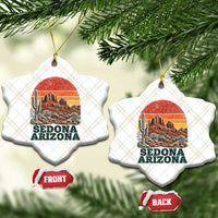 Retro Sedona Arizona Mountain Ceramic Ornament Southwest Hiking Outdoor Nature Souvenir