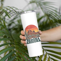 Retro Sedona Arizona Mountain Skinny Tumbler Southwest Hiking Outdoor Nature Souvenir