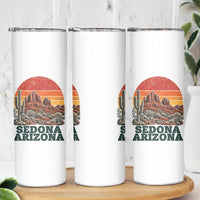 Retro Sedona Arizona Mountain Skinny Tumbler Southwest Hiking Outdoor Nature Souvenir