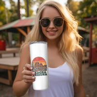 Retro Sedona Arizona Mountain Skinny Tumbler Southwest Hiking Outdoor Nature Souvenir