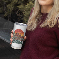 Retro Sedona Arizona Mountain Tumbler Cup Southwest Hiking Outdoor Nature Souvenir