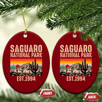 Retro Saguaro National Park Arizona EST 1994 Ceramic Ornament Desert Cactus Sunset Hiking Camping Nature Souvenir