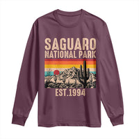 Retro Saguaro National Park Arizona EST 1994 Long Sleeve Shirt Desert Cactus Sunset Hiking Camping Nature Souvenir