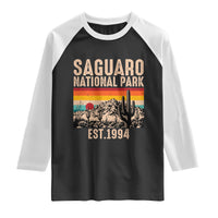 Retro Saguaro National Park Arizona EST 1994 Raglan Shirt Desert Cactus Sunset Hiking Camping Nature Souvenir