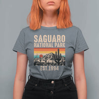 Retro Saguaro National Park Arizona EST 1994 T Shirt For Women Desert Cactus Sunset Hiking Camping Nature Souvenir