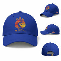 Retro Sedona Arizona Dancing Kokopelli Baseball Cap Southwest Native Symbol Desert Heritage Established 1902