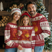 Retro Sedona Arizona Dancing Kokopelli Ugly Christmas Sweater Southwest Native Symbol Desert Heritage Established 1902