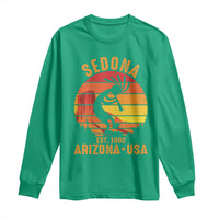 Retro Sedona Arizona Dancing Kokopelli Long Sleeve Shirt Southwest Native Symbol Desert Heritage