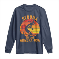 Retro Sedona Arizona Dancing Kokopelli Long Sleeve Shirt Southwest Native Symbol Desert Heritage