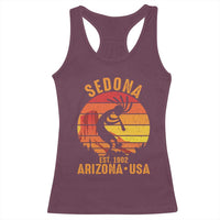 Retro Sedona Arizona Dancing Kokopelli Racerback Tank Top Southwest Native Symbol Desert Heritage