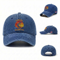 Retro Sedona Arizona Dancing Kokopelli Washed Cotton Baseball Cap Southwest Native Symbol Desert Heritage Established 1902