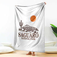 Saguaro National Park Gila Monster Hiking Arizona Throw Blanket Desert Cactus Sunset Southwest Nature Tucson Souvenir Gift