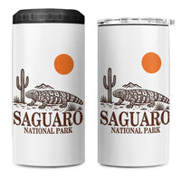 Saguaro National Park Gila Monster Hiking Arizona 4 in 1 Can Cooler Tumbler Desert Cactus Sunset Southwest Nature Tucson Souvenir Gift