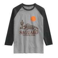 Saguaro National Park Gila Monster Hiking Arizona Raglan Shirt Desert Cactus Sunset Southwest Nature Tucson Souvenir Gift